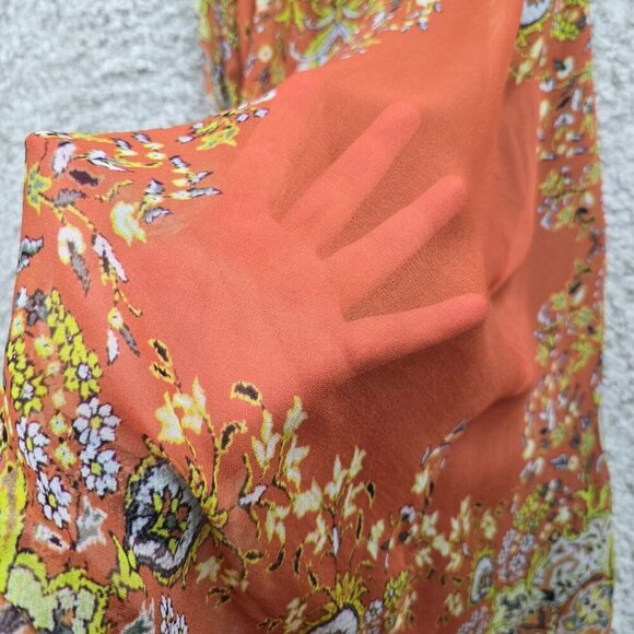 Karen‎ Kane High Low Dress S Boho Kaleidoscope Print Festival Fairycore Flowy - Picture 5 of 14